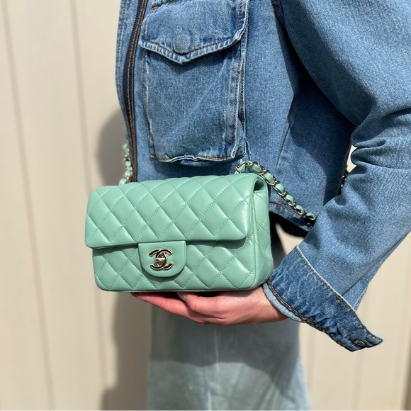 Sold RARE Chanel Pastel mini rectangle bag - Picture 4 of 17